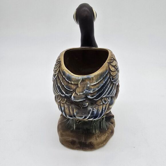 Mid Century Vintage Napcoware Ceramic Goose Planter Flowerpot # C8984 Japan - Picture 4 of 6